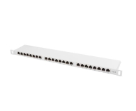 LANBERG Patch Panel 24 Port 0.5U Kat.6 szary ekranowany PPS6-0024-S - 457368 - zdjęcie 4